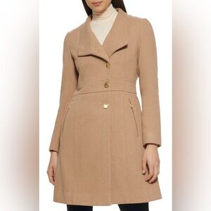 GUESS Asymmetrical Button Front Coat